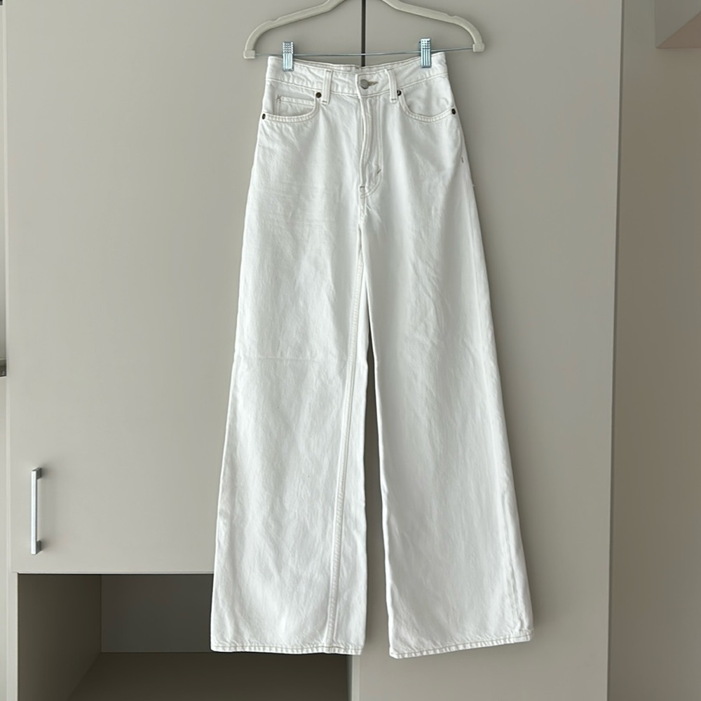 Lee x H&M High Waisted White Jeans